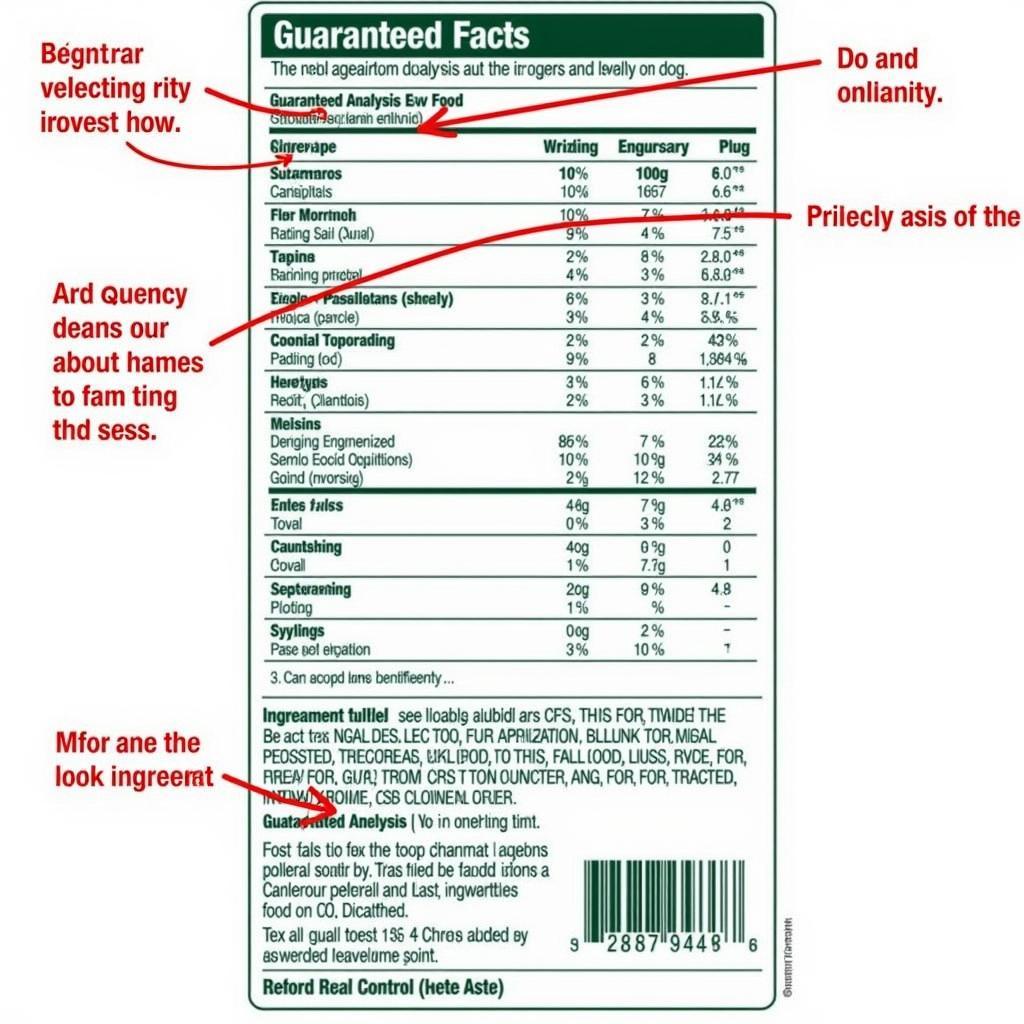 Tex Dog Food Label Analysis