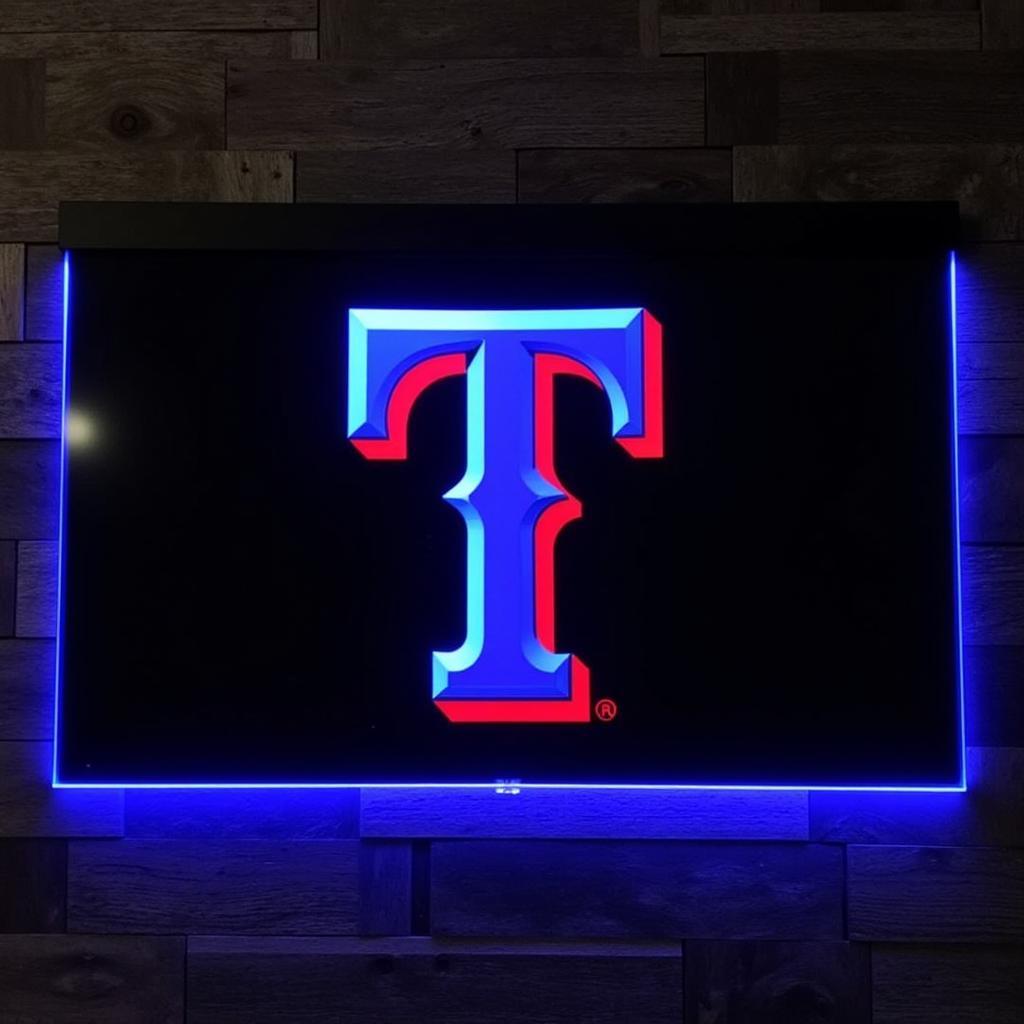 Modern Texas Rangers LED Neon Sign