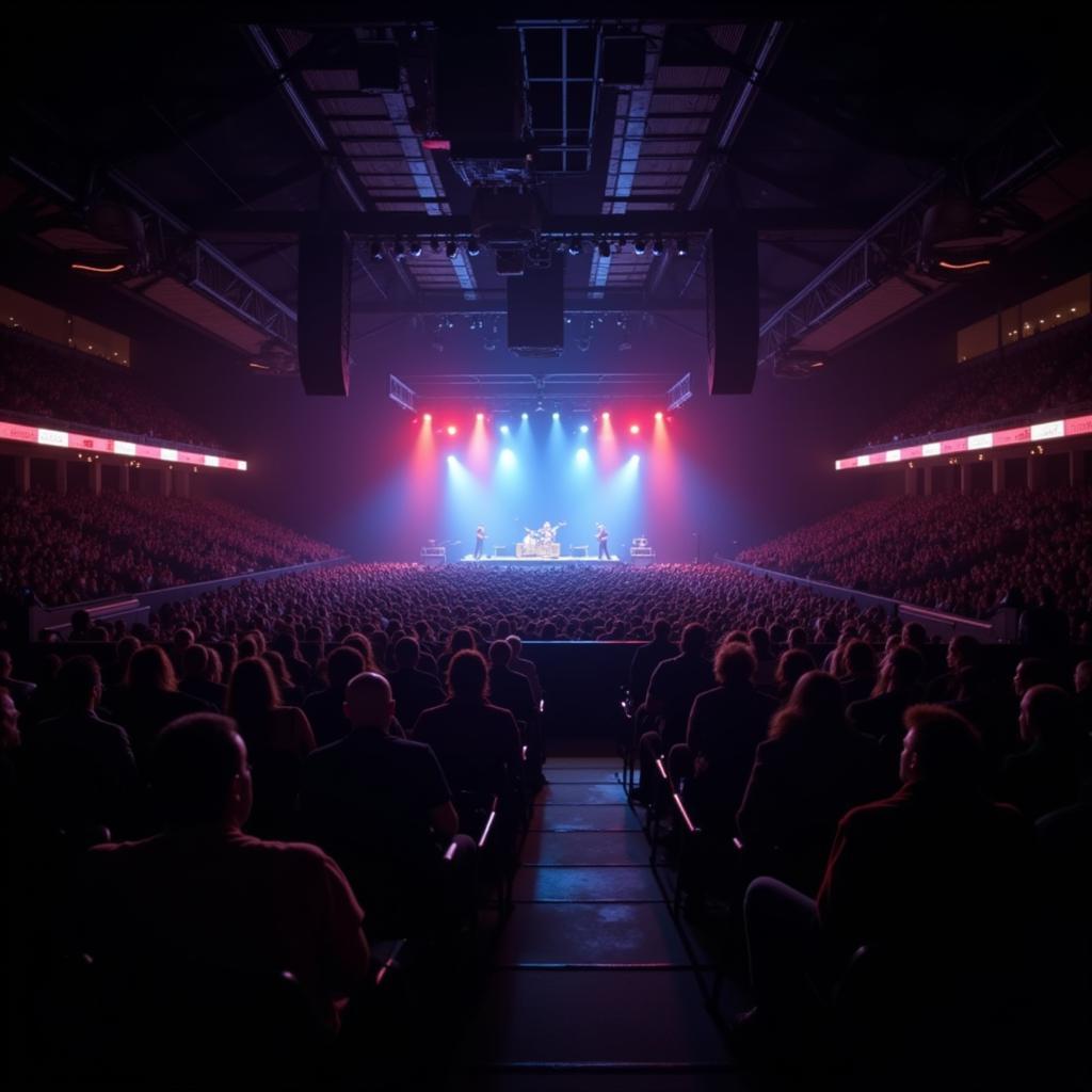 Concert venue with the ledge area highlighted