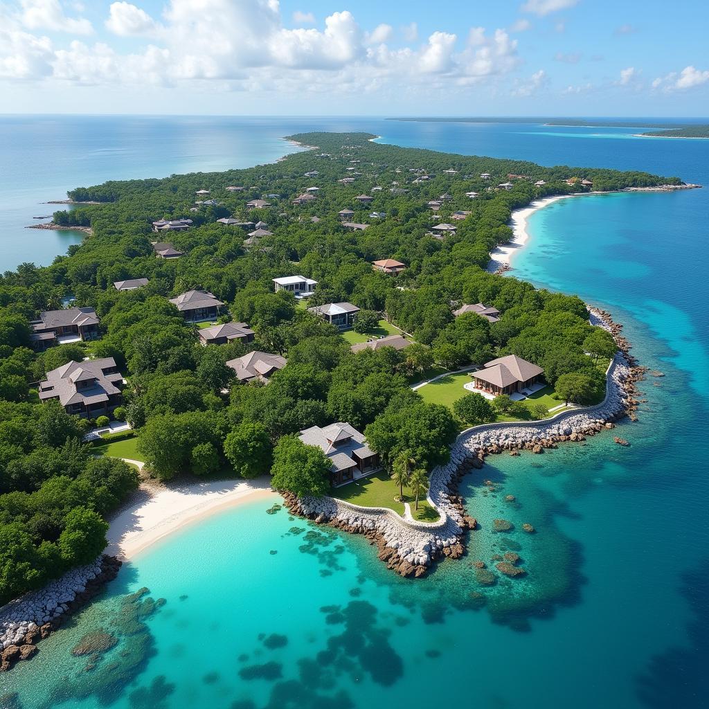 Aerial View of The Pinnacle Cayman Islands