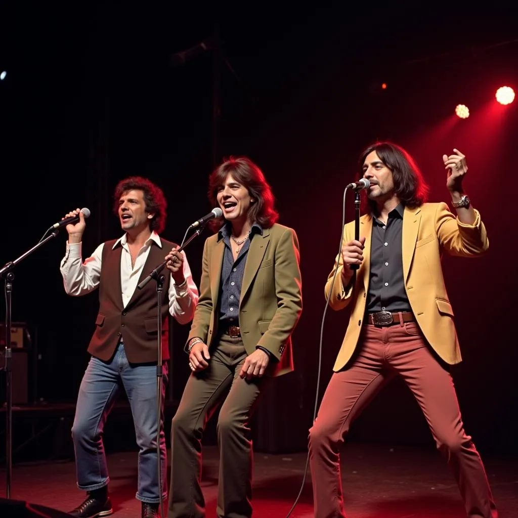 Three Dog Night band performing live on stage