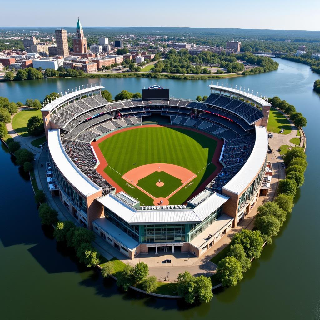 Aerial View of Three Rivers Baseball Stadium