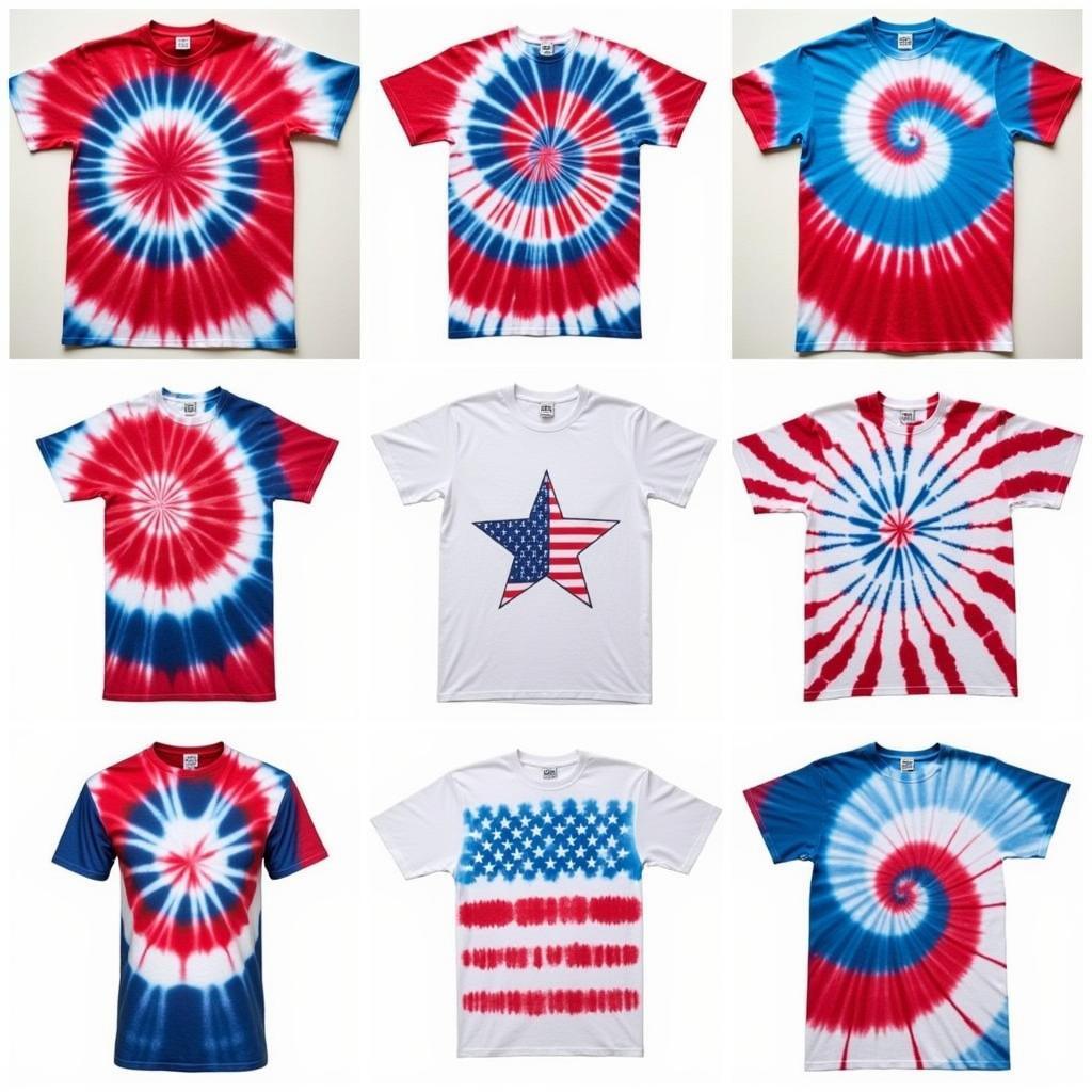 Different Styles of Tie Dye 4th of July Shirts