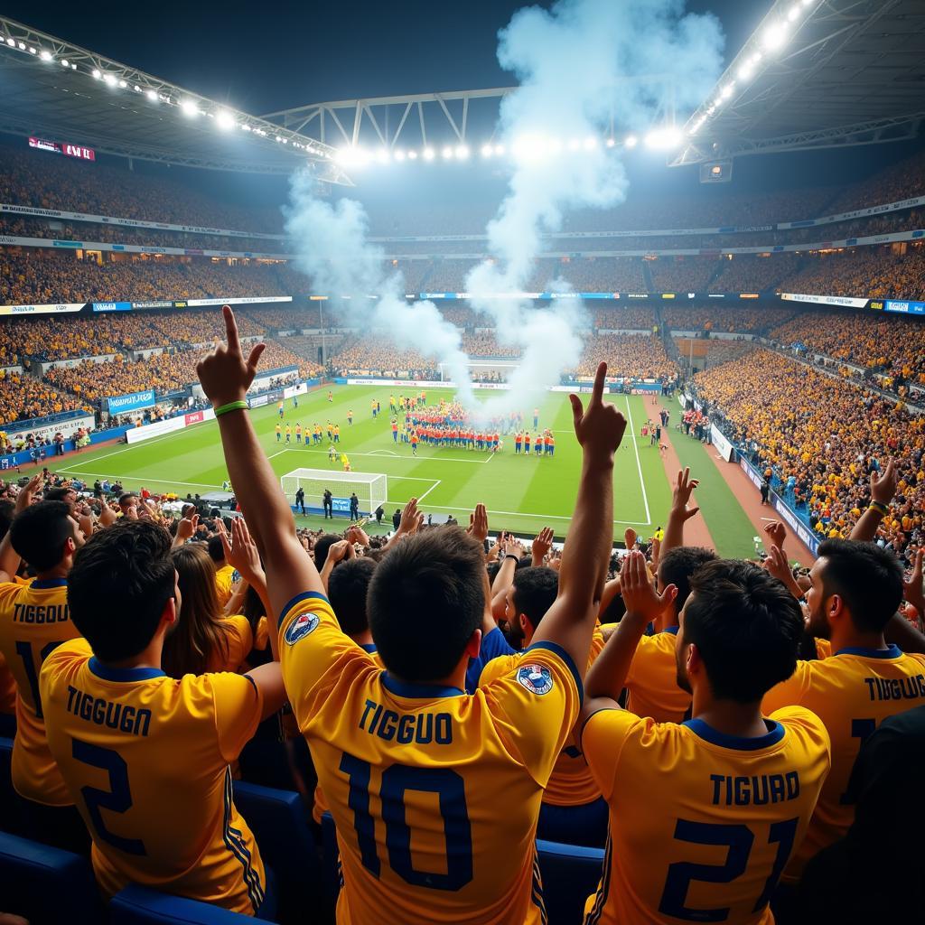 Tigres Fans Celebrating a Victory