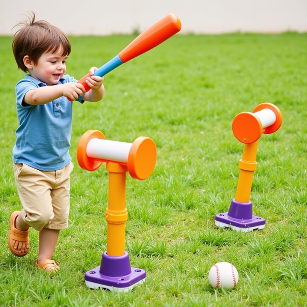 Toddler baseball tee set for grandson