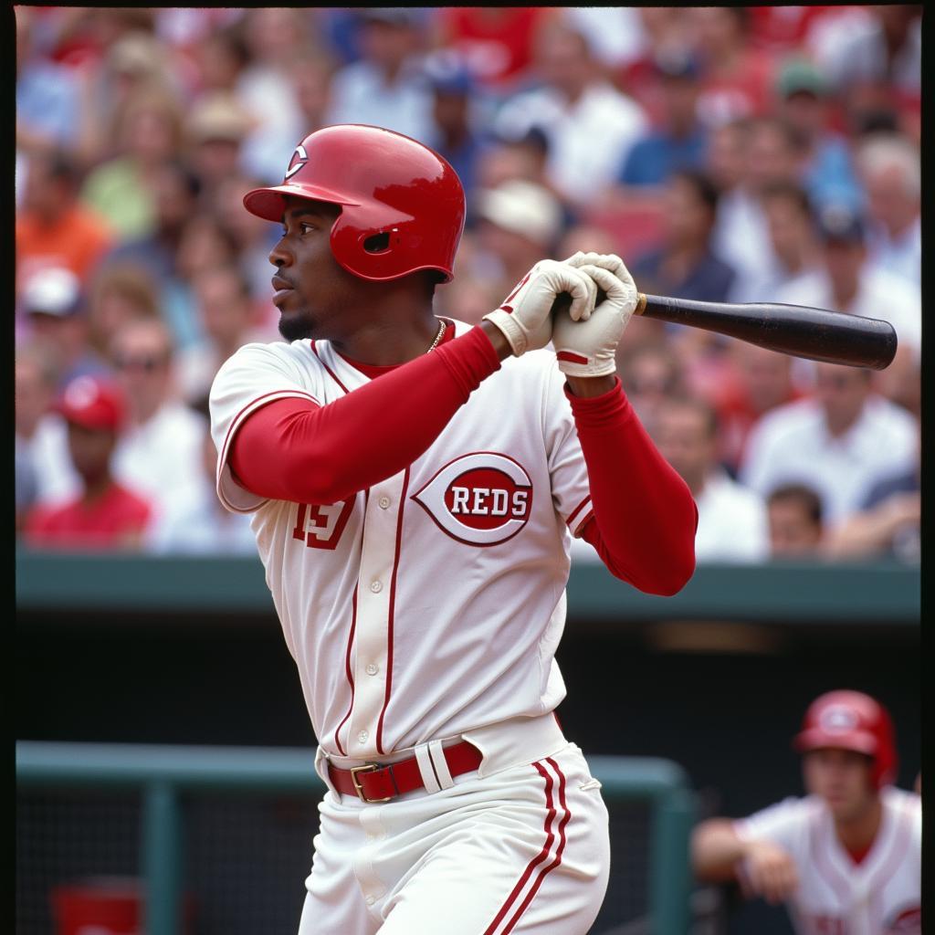 Tony Perez swinging a bat