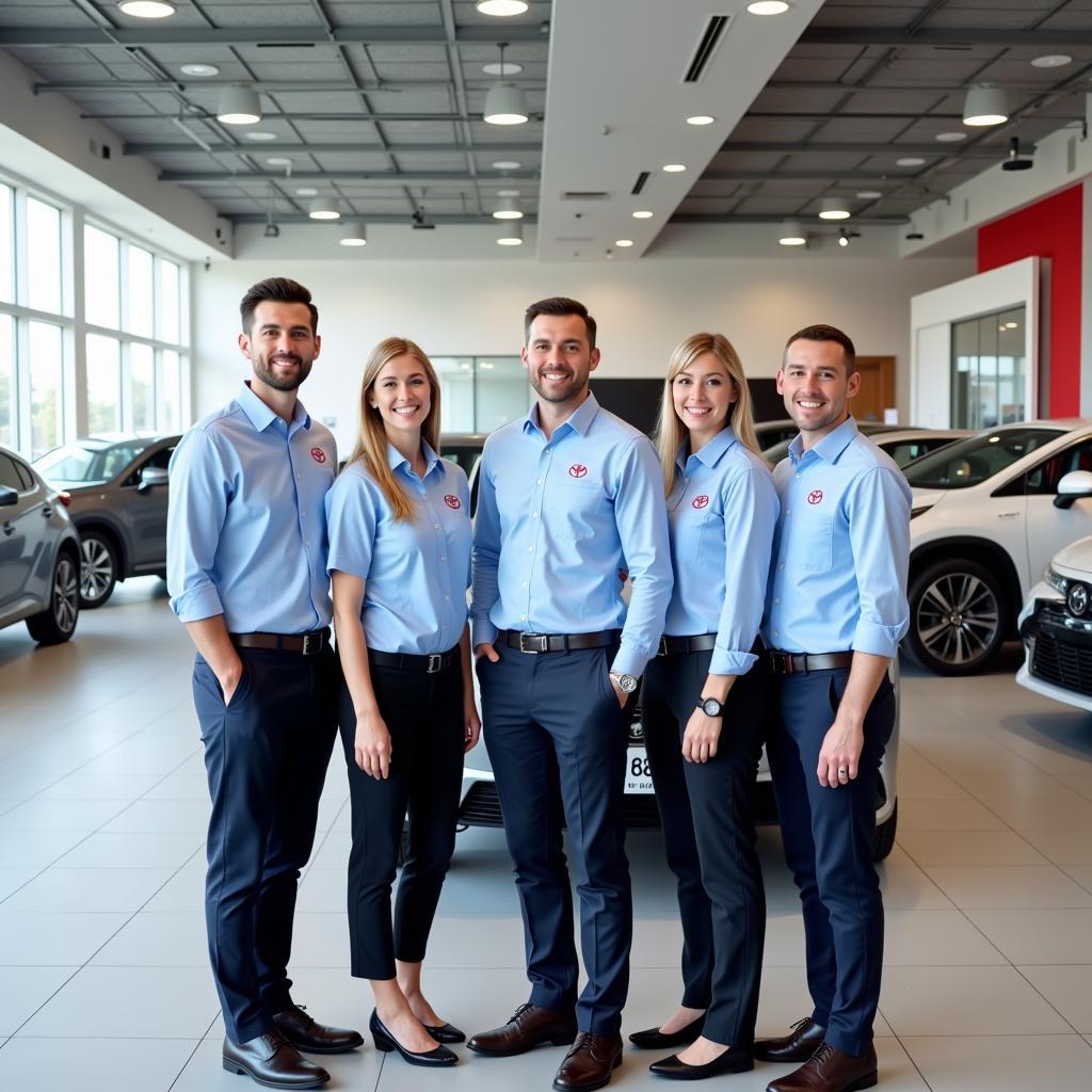 Toyota Sales Team in Uniform