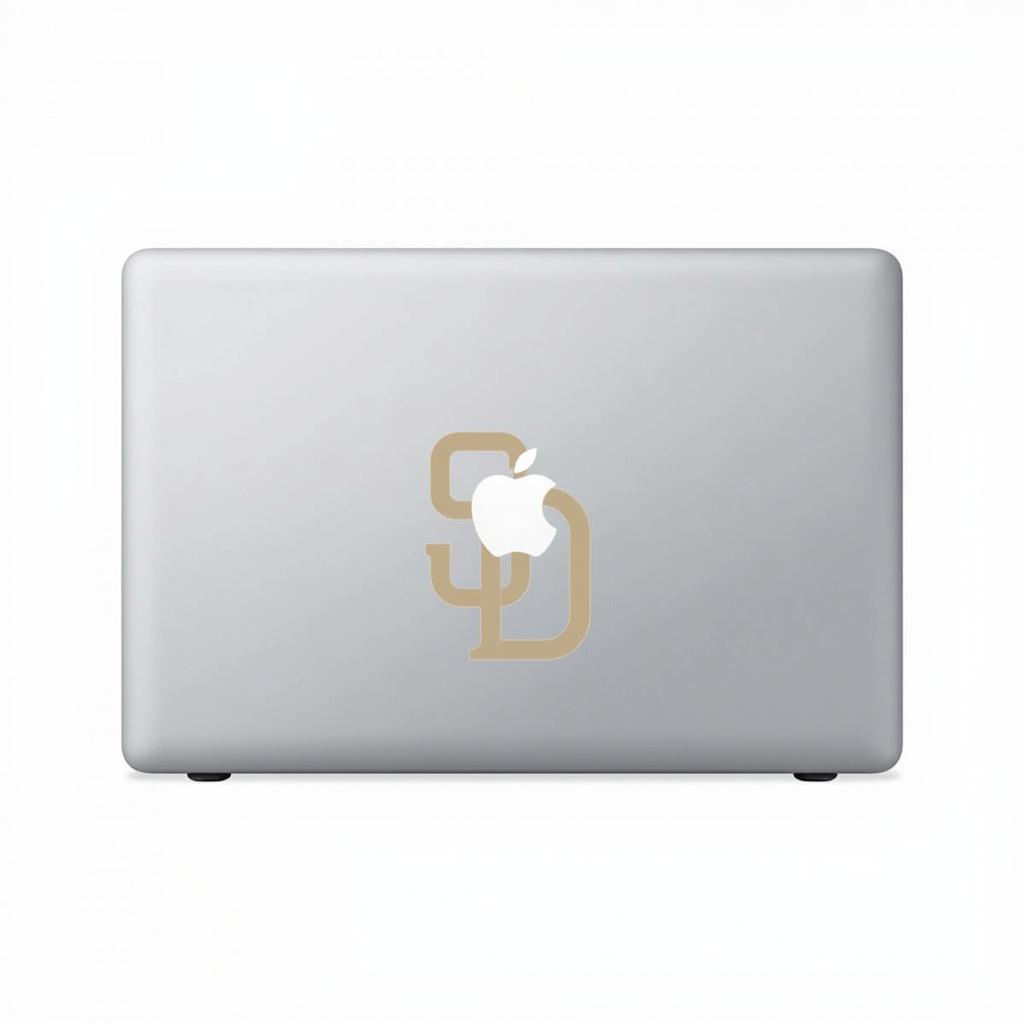 Transparent Padres Logo on a Laptop