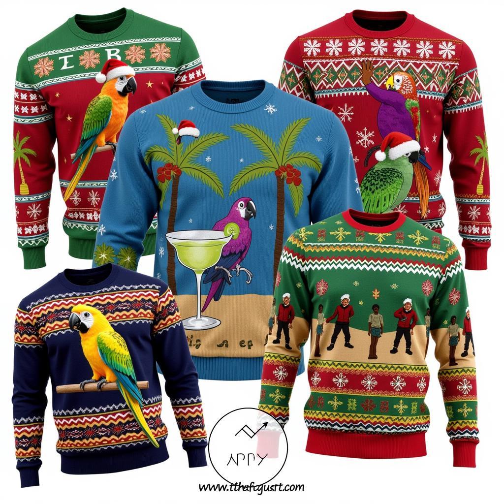 Tropical Christmas Sweater Designs