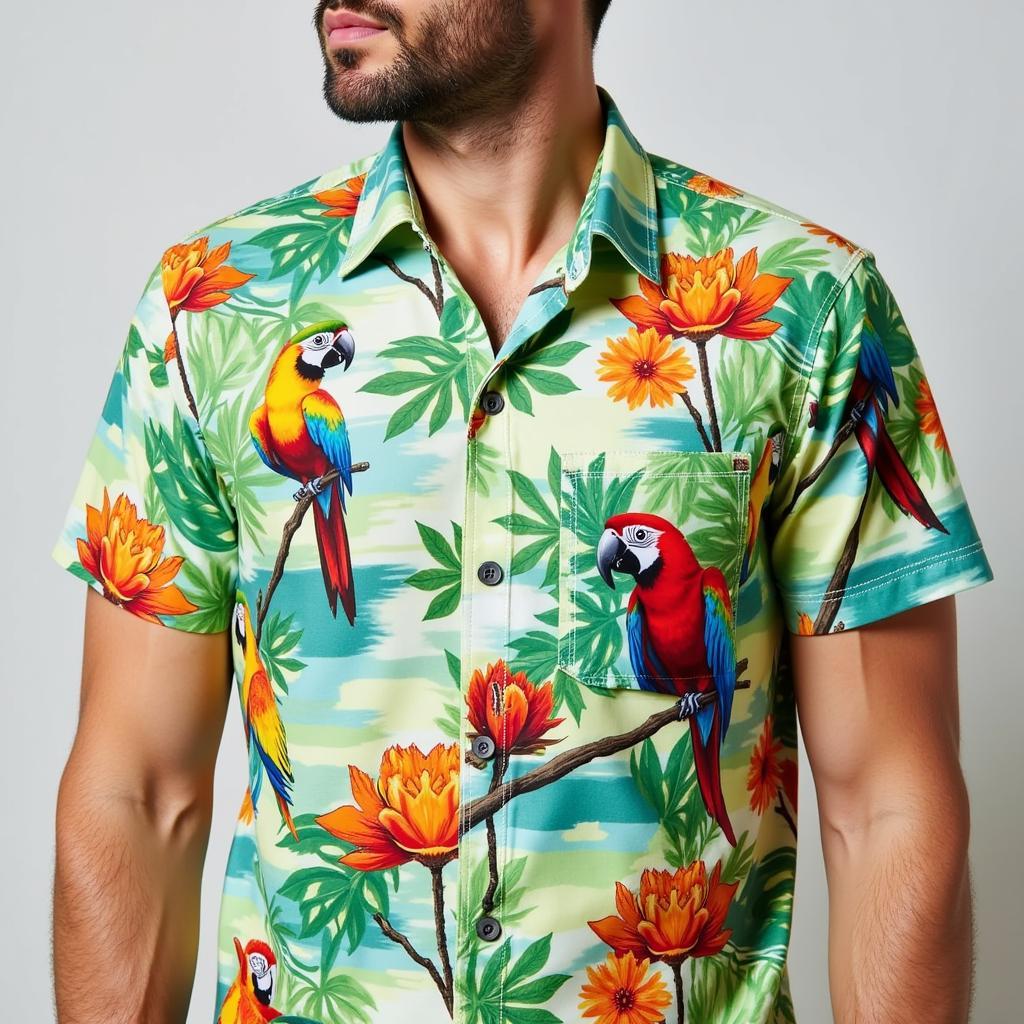 Men's Tropical Parrot Shirt