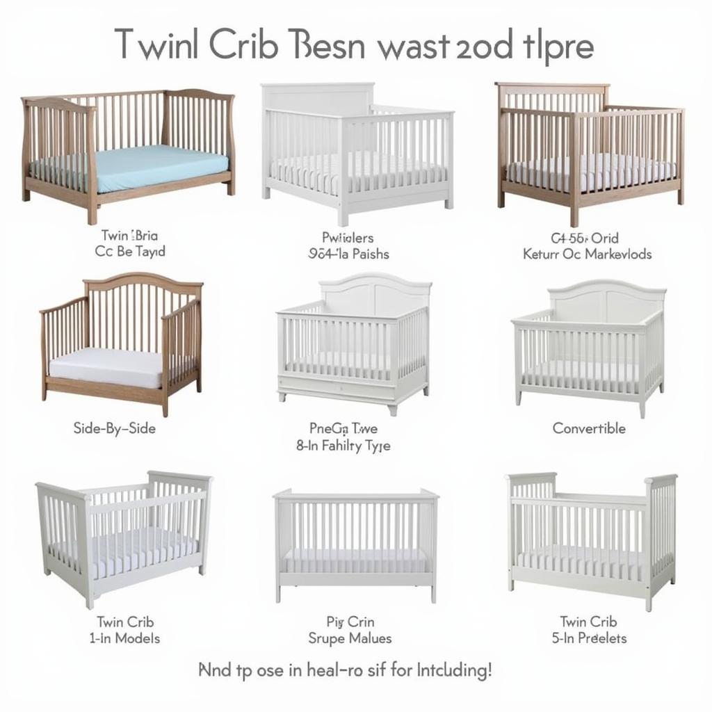 Different types of twin cribs