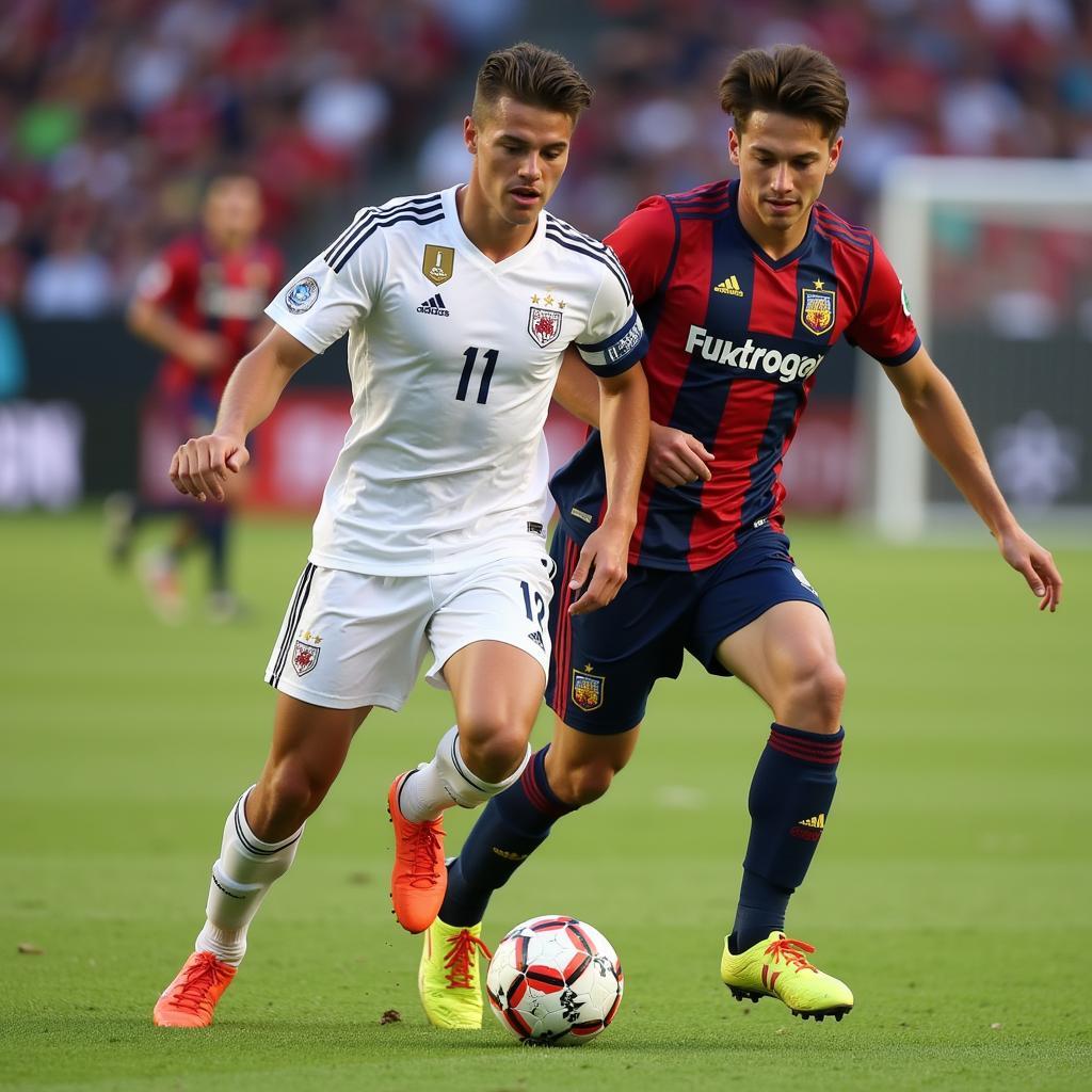 Tyler Culberson competing in a soccer match