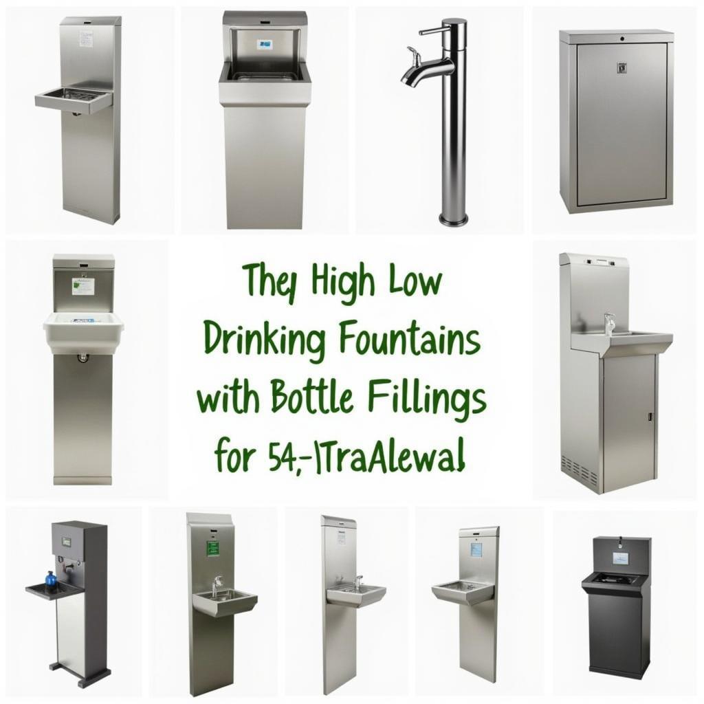 Various High Low Drinking Fountain Styles