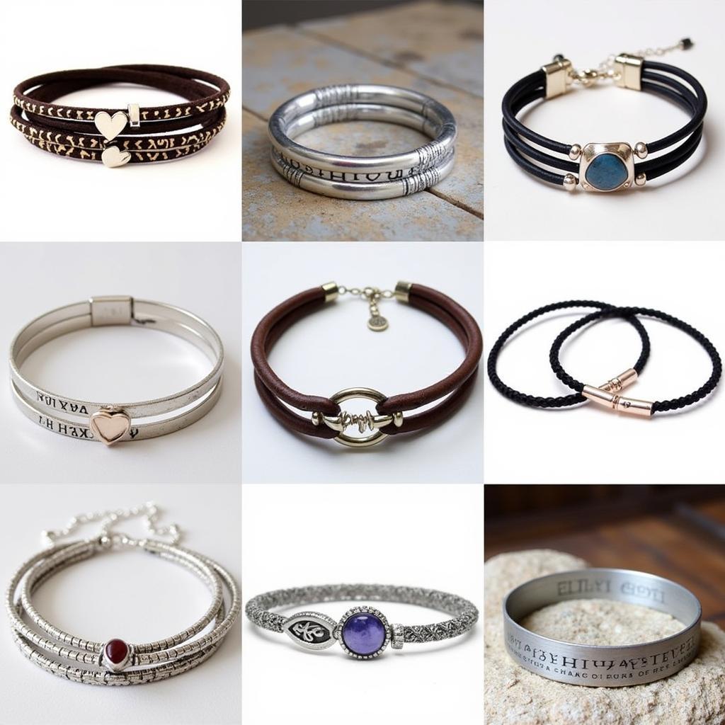 Different styles of bracelets for ashes