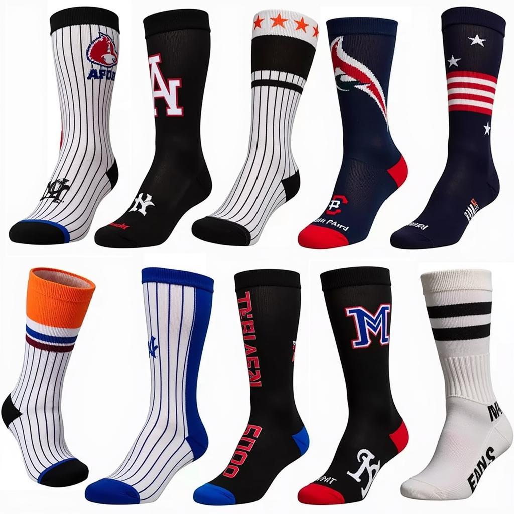 Different types of baseball team socks available