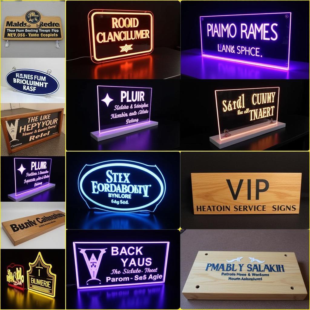 Types of VIP Bottle Service Signs