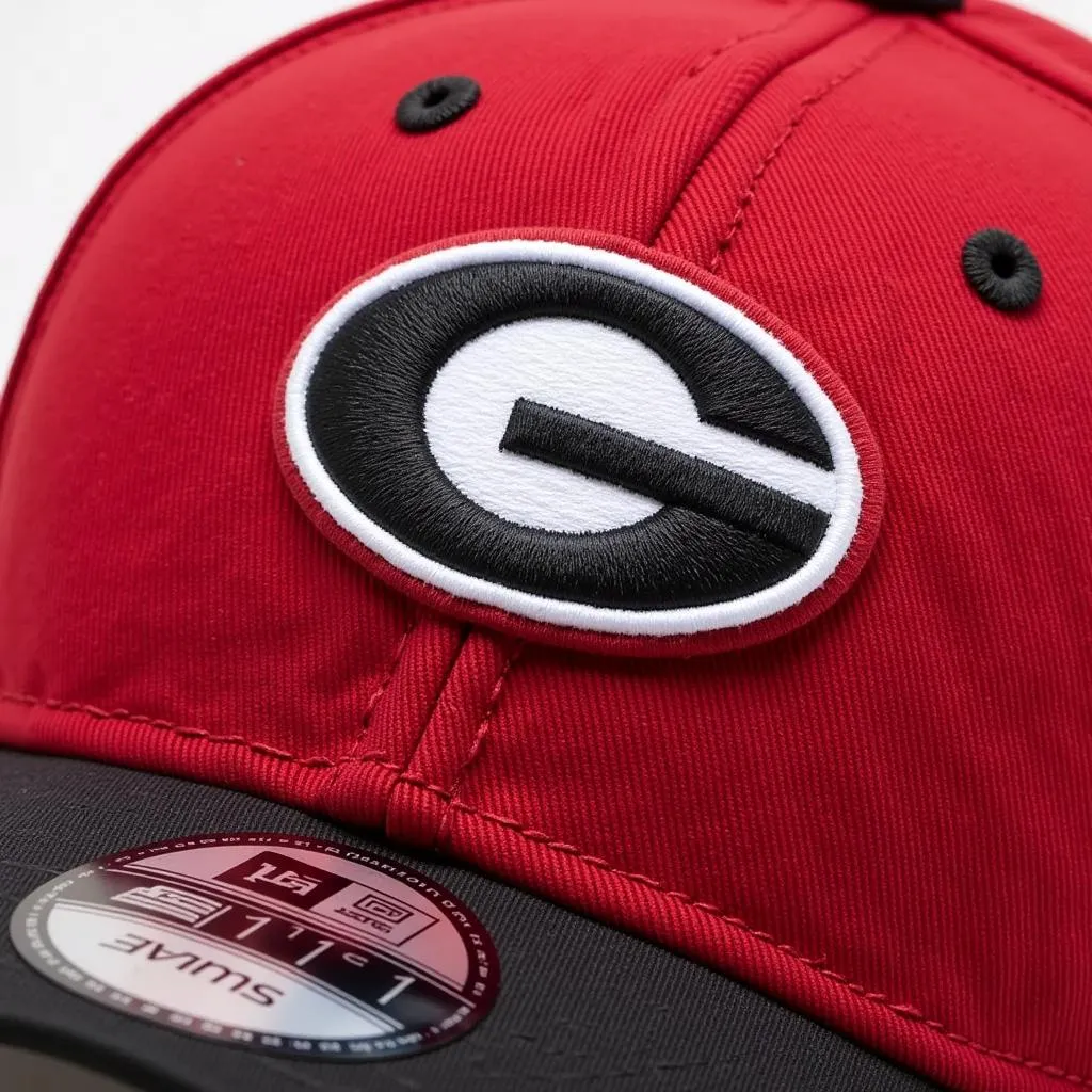 Uga game hat close up