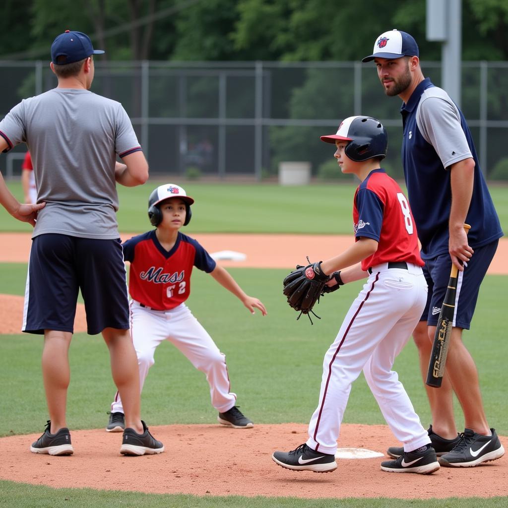 UMass Baseball Camp Training Session