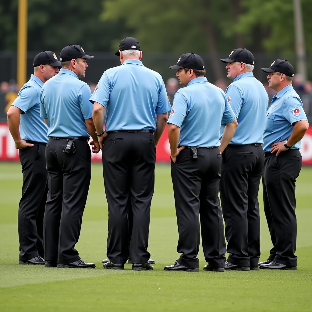 Umpires Communicating on the Field