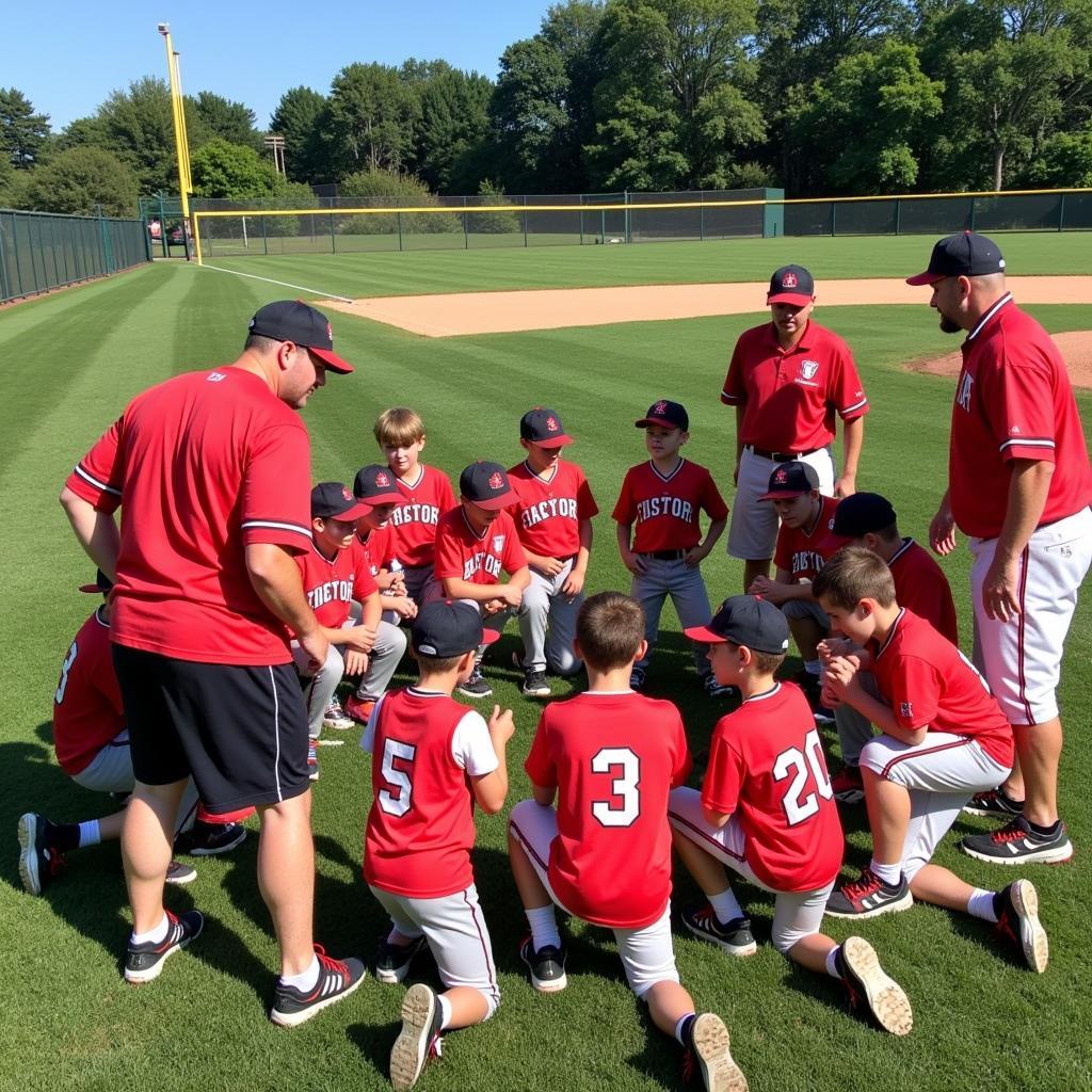 University of Richmond Baseball Camp Team Huddle