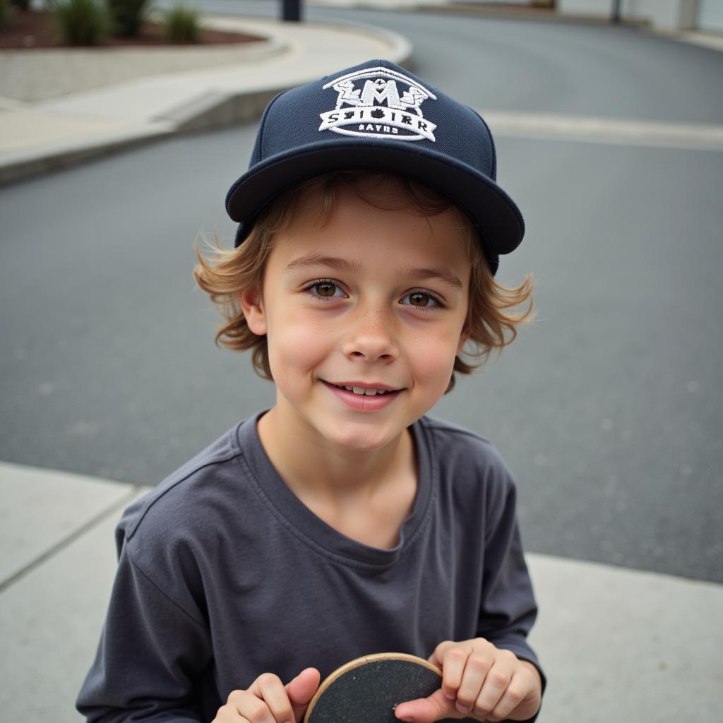 Skater wearing an upside down hat