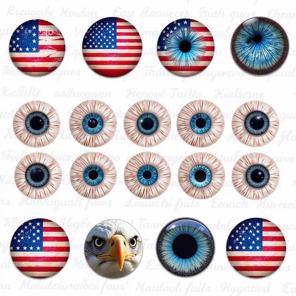 Variety of US Flag Contact Lenses