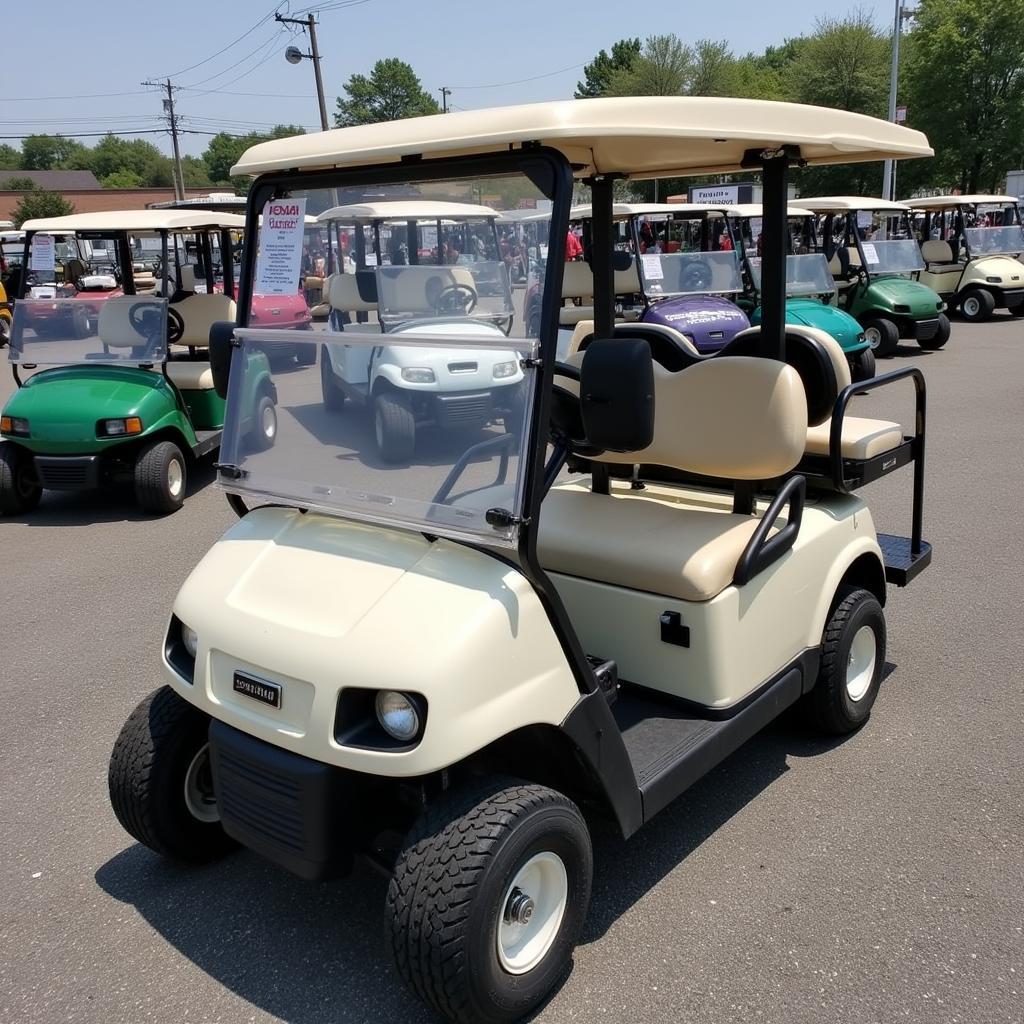 Used golf carts for sale in a Scottsdale dealership