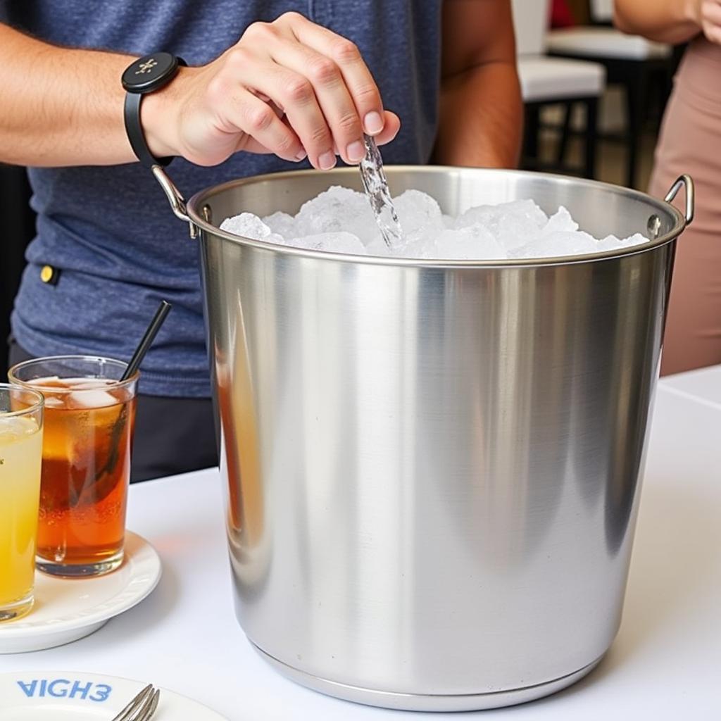 Using Double Wall Ice Bucket