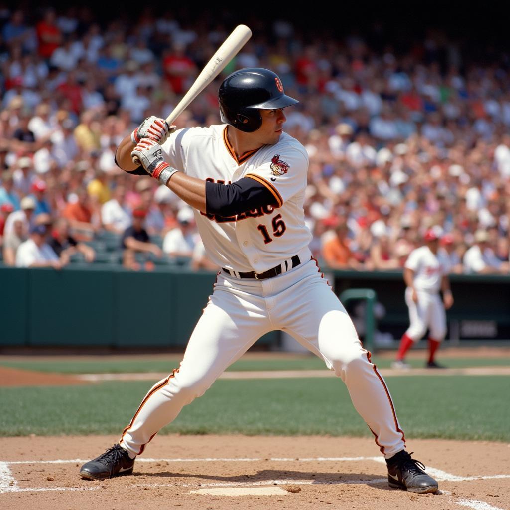 Vance Honeycutt taking a swing during a baseball game