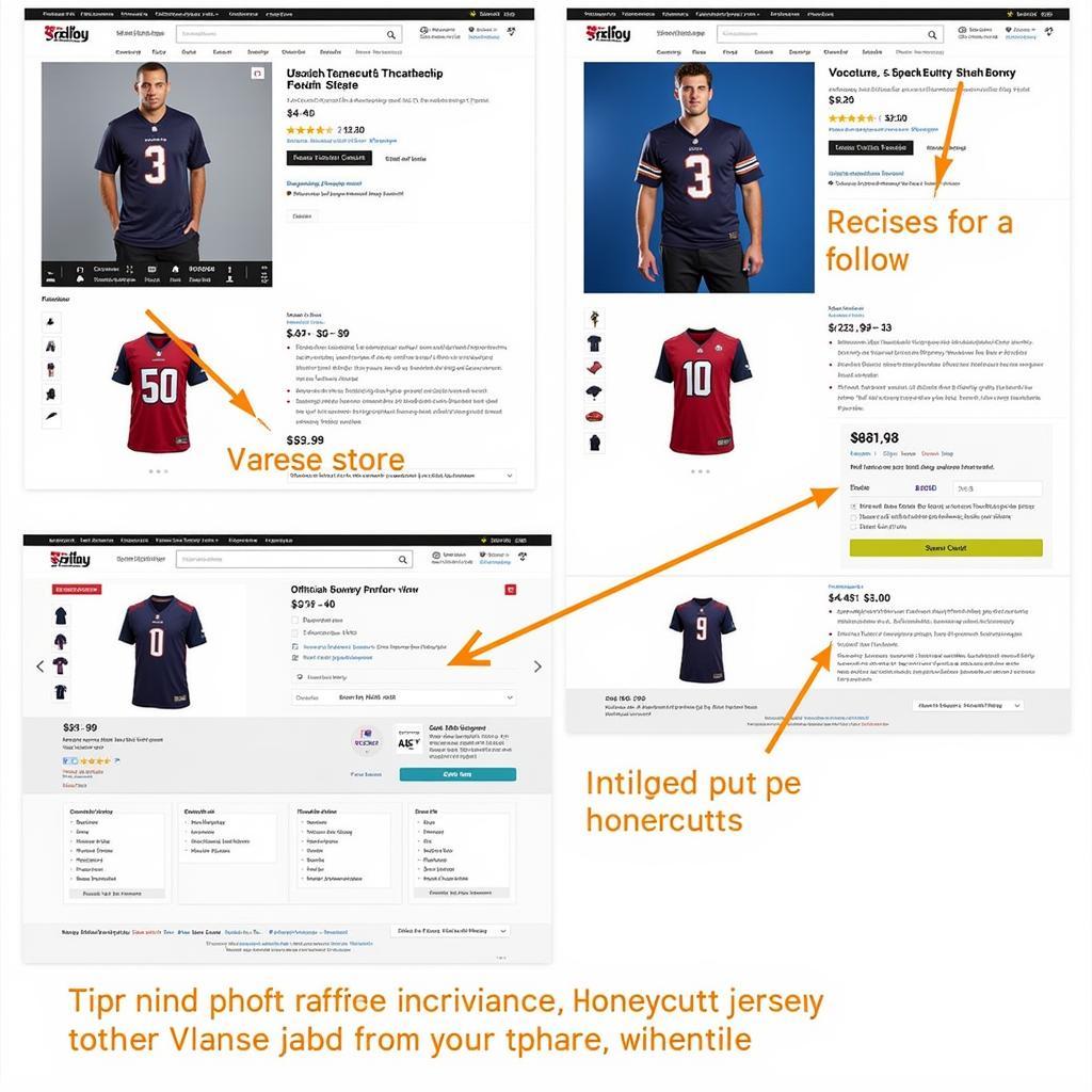 Online retailers selling Vance Honeycutt jerseys