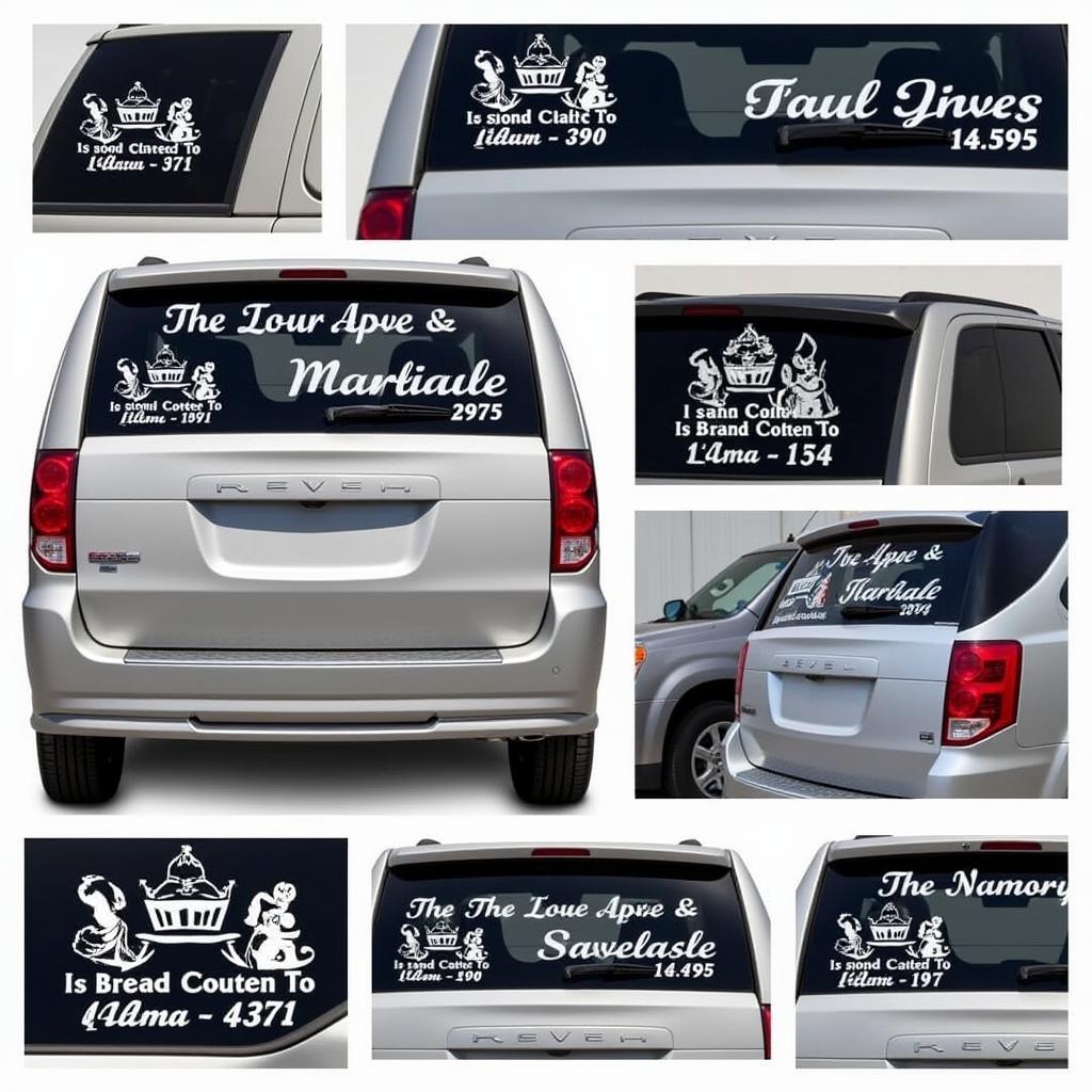 Variety of Car Decal Designs for Memorial