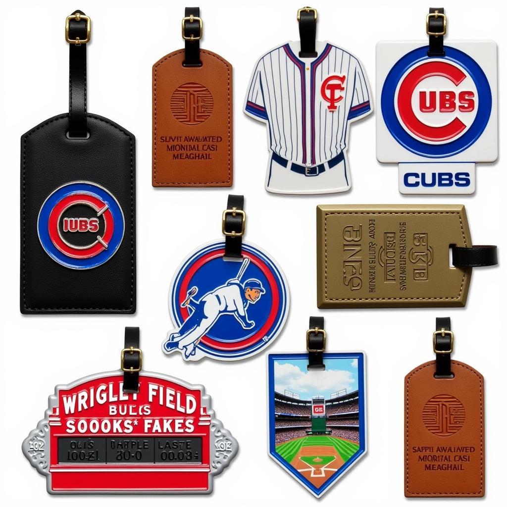 Different Styles of Chicago Cubs Luggage Tags