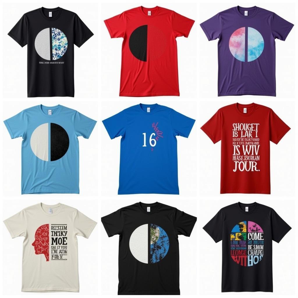 Different styles of semicolon shirts available