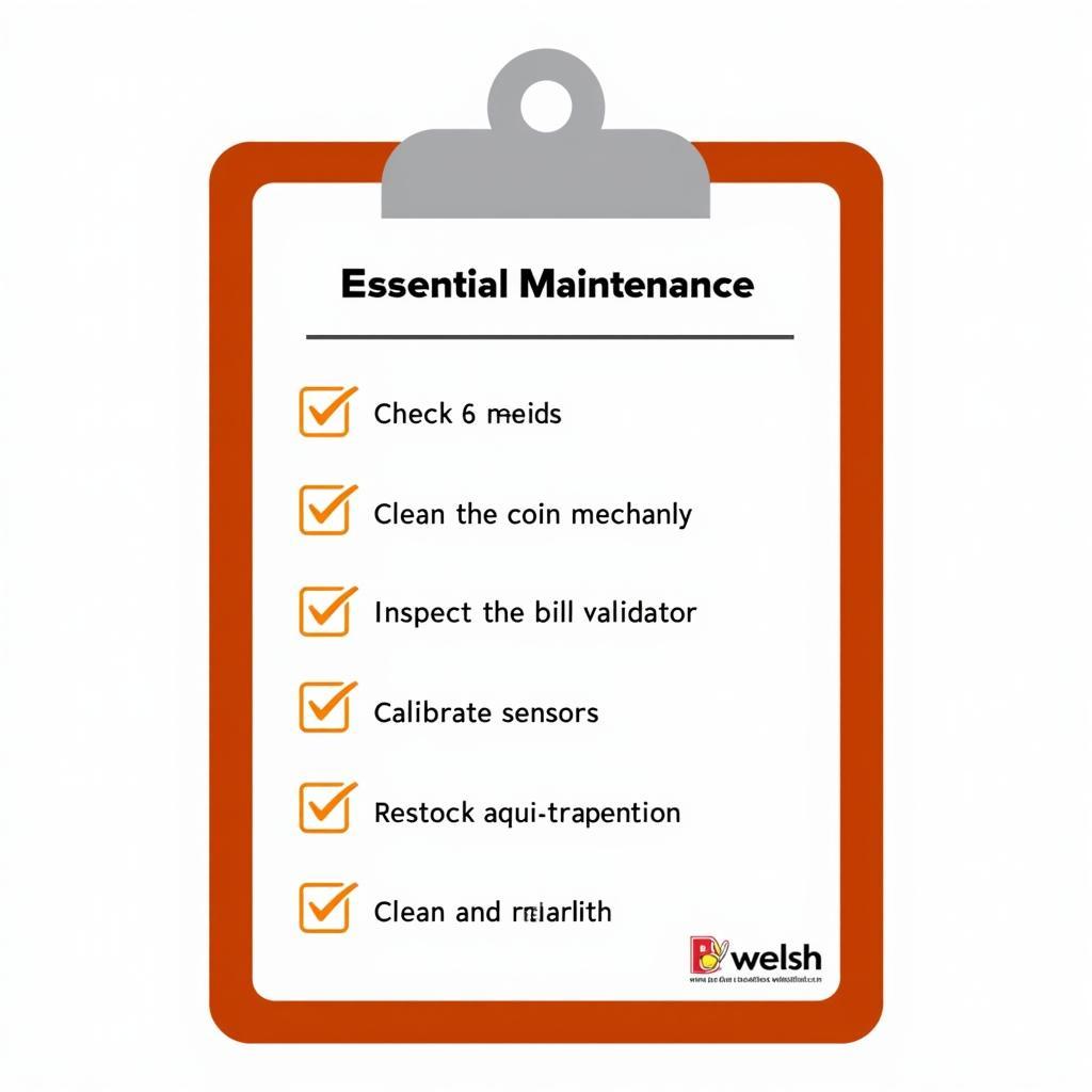 Vending Machine Maintenance Checklist