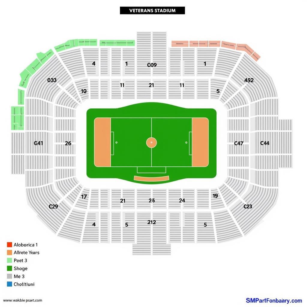 Veterans Stadium Seating Chart Section View