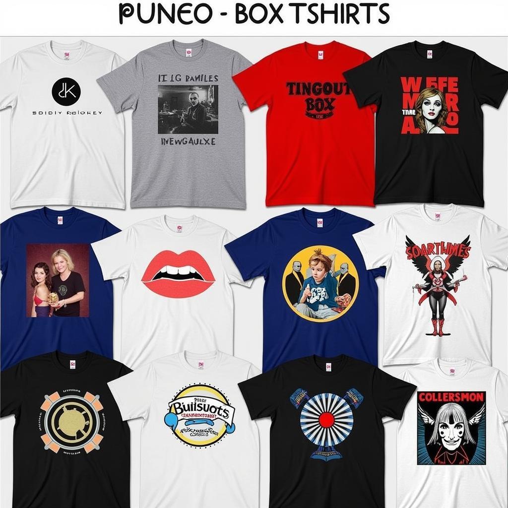 Variety of Video Music Box T-Shirt Designs