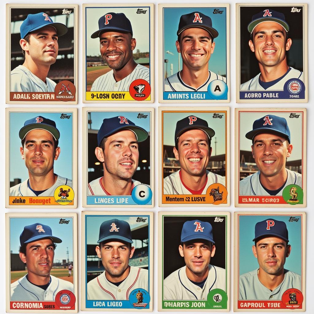 Vintage Baseball Cards Collection Showing Evolution of Design and Printing Techniques