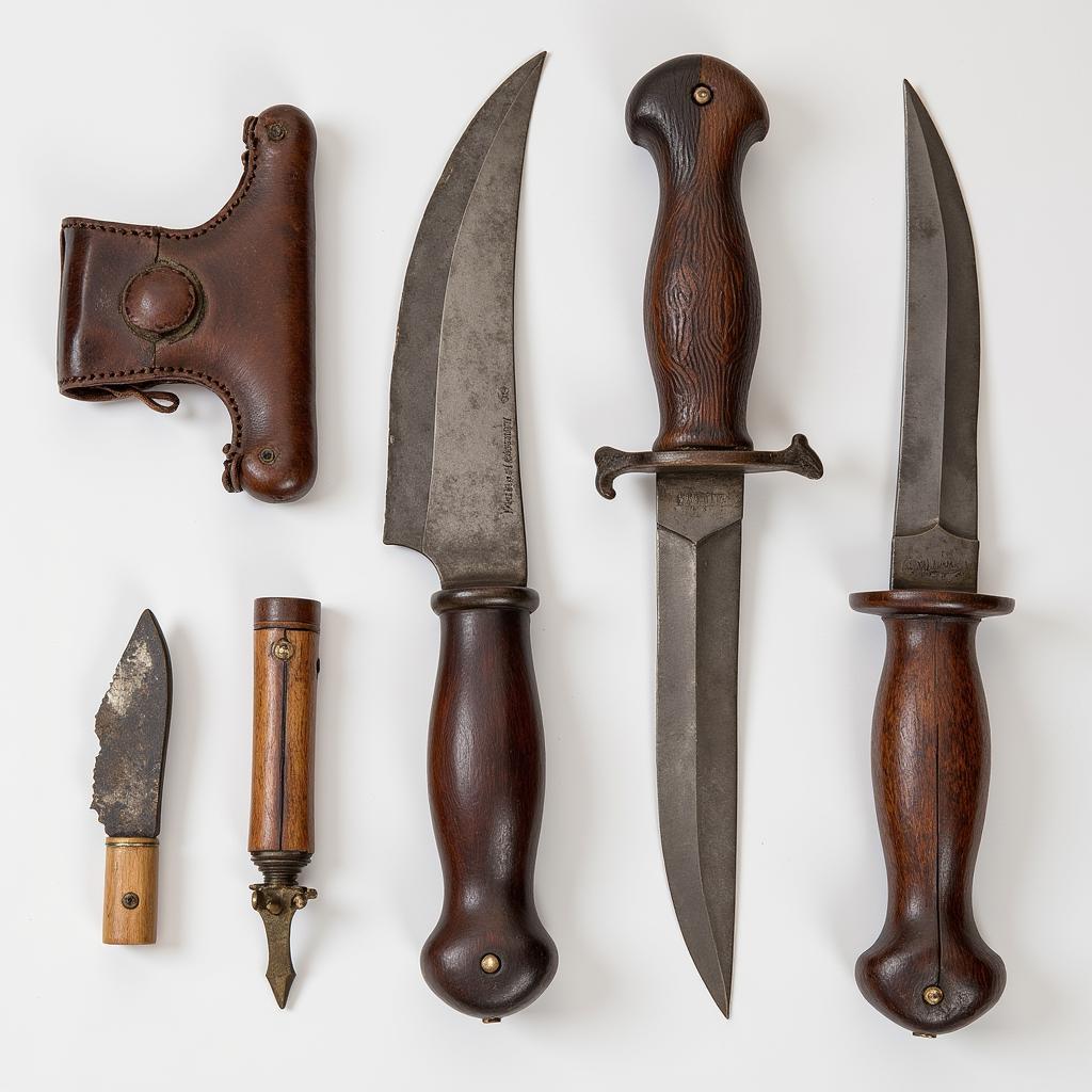 Vintage Bear and Bull Knife from the Early 20th Century