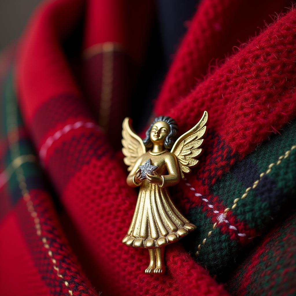 Vintage Christmas Angel Pin