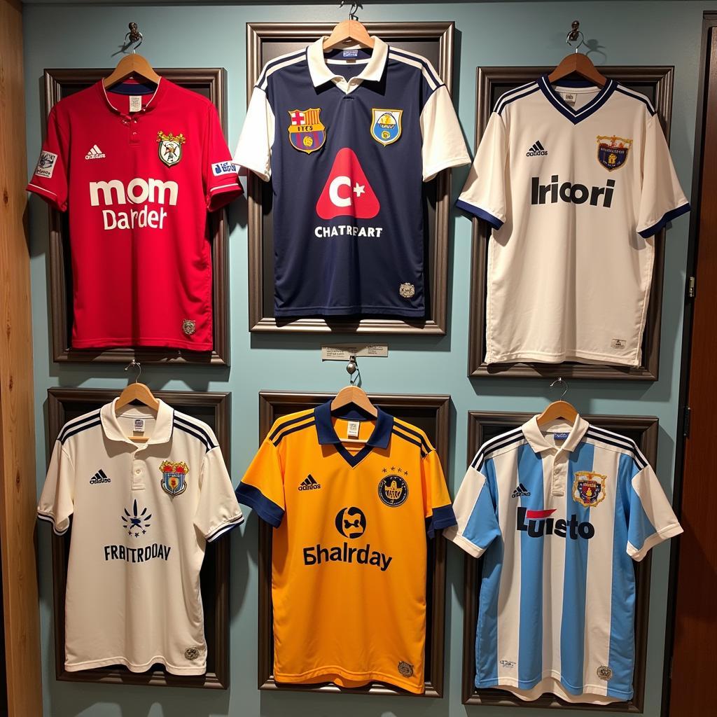 Collection of vintage football shirts