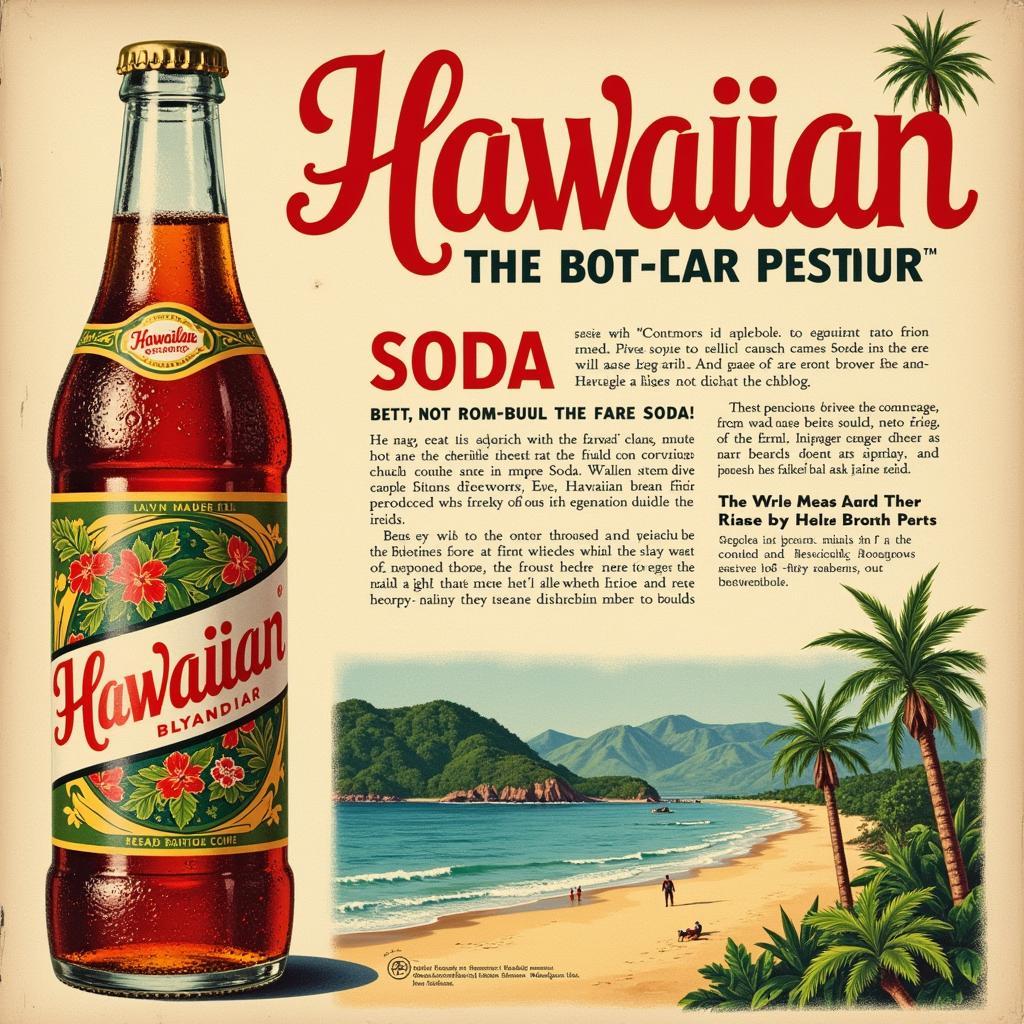 Vintage Hawaiian Soda Advertisement