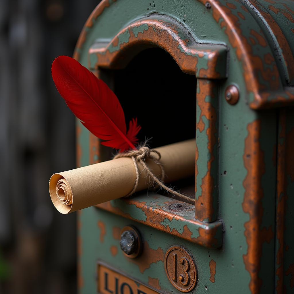 Vintage Mailbox with a Secret Note