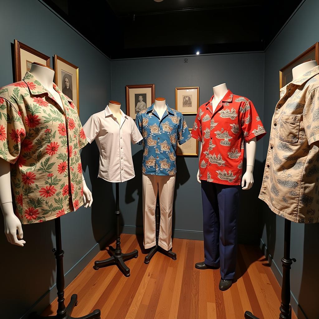 Vintage Marine Hawaiian Shirts on Display