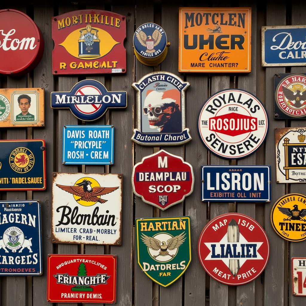 Vintage Motorcycle Metal Signs