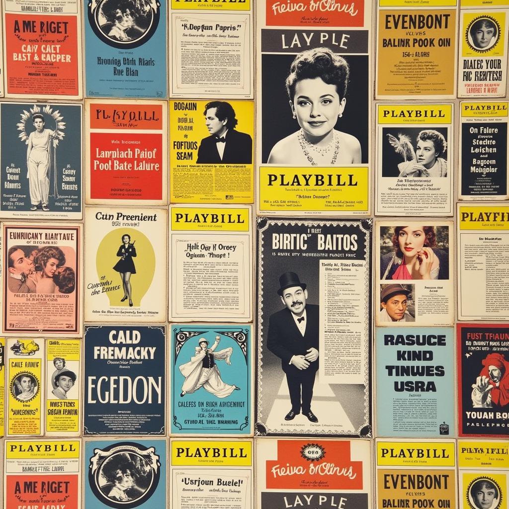 Vintage Playbill Curtain Call Wallpaper