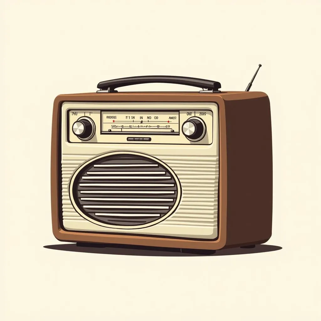 Vintage Radio SVG Illustration