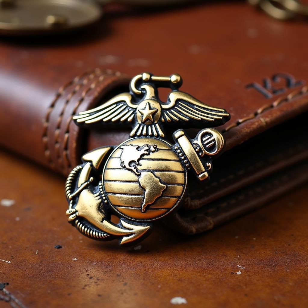 Vintage USMC Lapel Pin with Eagle, Globe, and Anchor Design