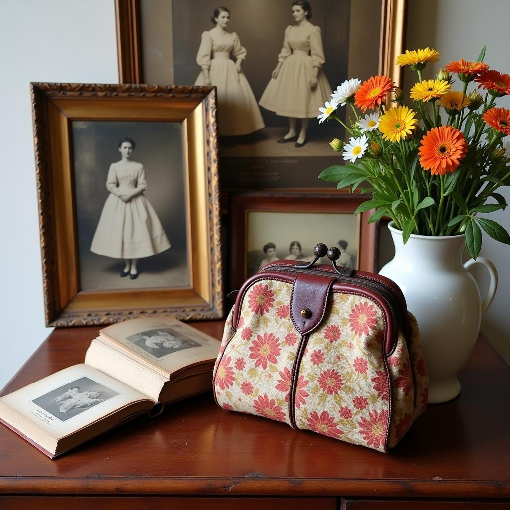 Vintage West Virginia Purse Displayed