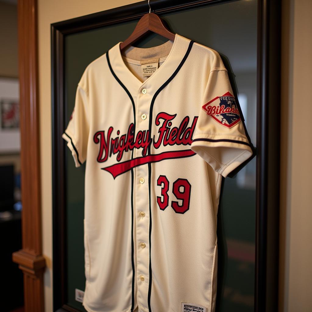 A Vintage Wrigley Field Jersey on Display