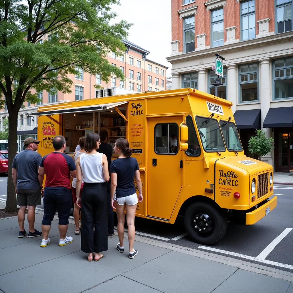 Waffle food truck exterior